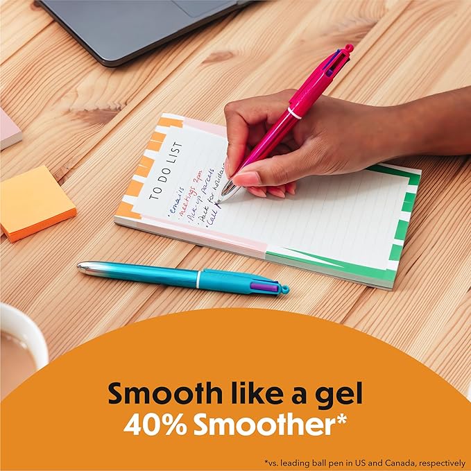 BIC 4 Color Smooth Gradient Retractable Ballpoint Pen - Image 7