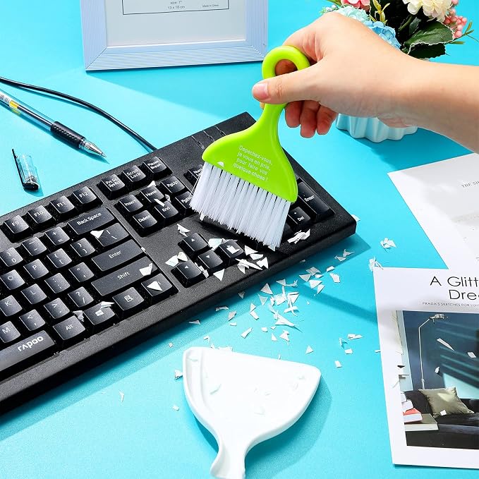 Chengu 3 Pack Mini Dustpan and Brush Set Colorful Small Broom and Dustpan Set - Image 6