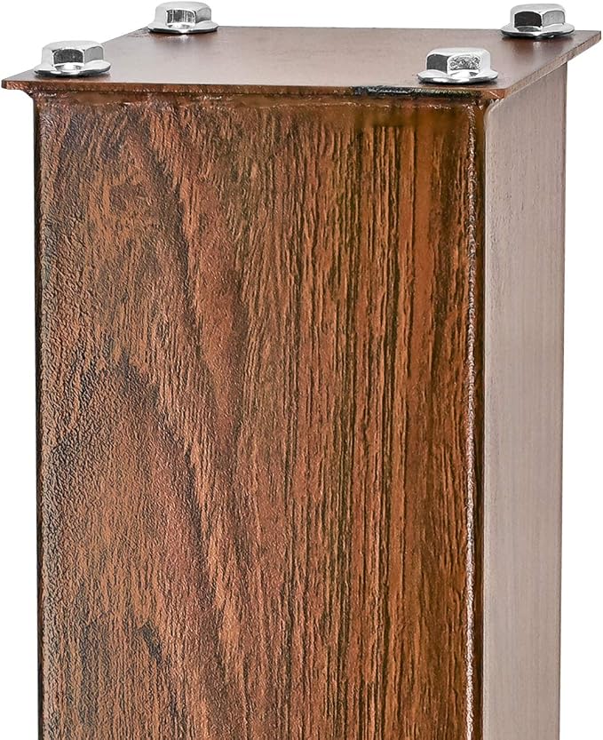 Mail Boss 7124 In- Ground Steel Mounting Mailbox Post, Wood Grain - Image 4