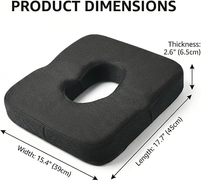 Gel Seat Cushion for Office Chair, Memory Foam - Image 3