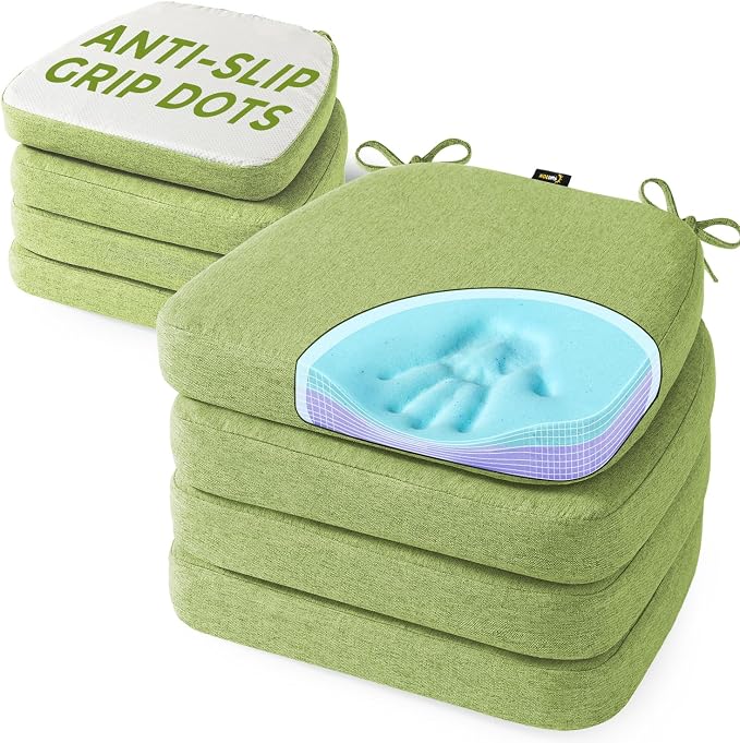 SUNROX Cooling Gel Memory Foam Chair Cushions, 2.6" Thick U-Shaped Dual-Layer by SUNROX