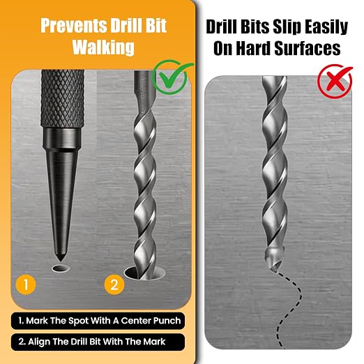 MulWark 4-Piece Nail Set and Center Punch Set, 1/32" to 1/8" Hardened Cr-V - Image 4