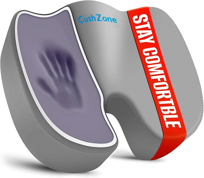 XXL Seat Cushion Office Car Seat Cushion, Memory Foam Cushion by CushZone