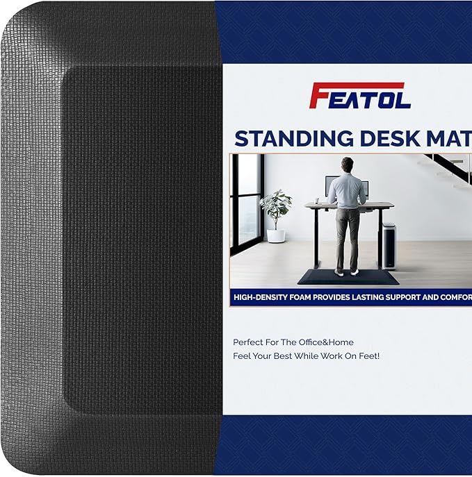 FEATOL Anti Fatigue Mats for Standing, 9/10 Extra Thick Ergonomic Standing Desk by FEATOL