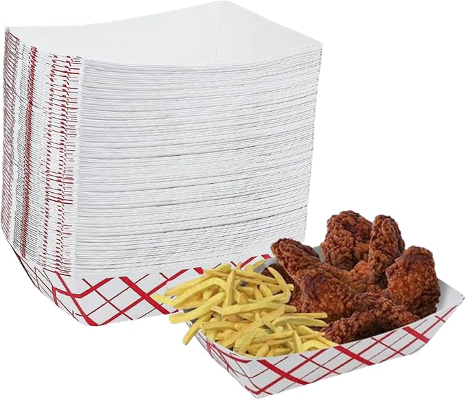 Paper Food Trays, Disposable, Recyclable Serving Boats.for Condiments, Snacks & by MrMiracle