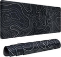 Gaming Mouse Pad Large 31.5 x 11.8in Topographic Keyboard Mousepad by BOHJPIS