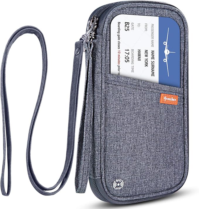 RFID Passport Wallet with Vaccine Card Slot, Family Travel Passport Holder by homchen