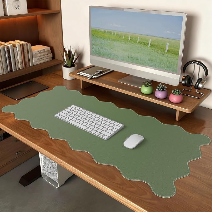 iCasso Leather Mouse Pad, Extra Large Desk Pad by iCasso