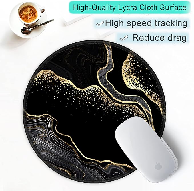 ITNRSIIET Round Mouse Pad with Stitched Edge Premium-Textured Waterproof - Image 6