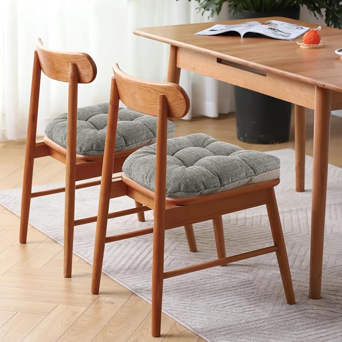 Non Slip Chair Cushions for Dining Chairs Set of 4 Kitchen Chair Cushions - Image 2