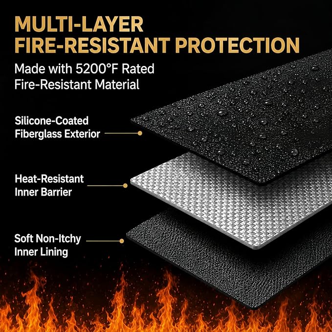 Fireproof Document Box with Lock, 5200°F Fireproof & Water-Resistant File - Image 3