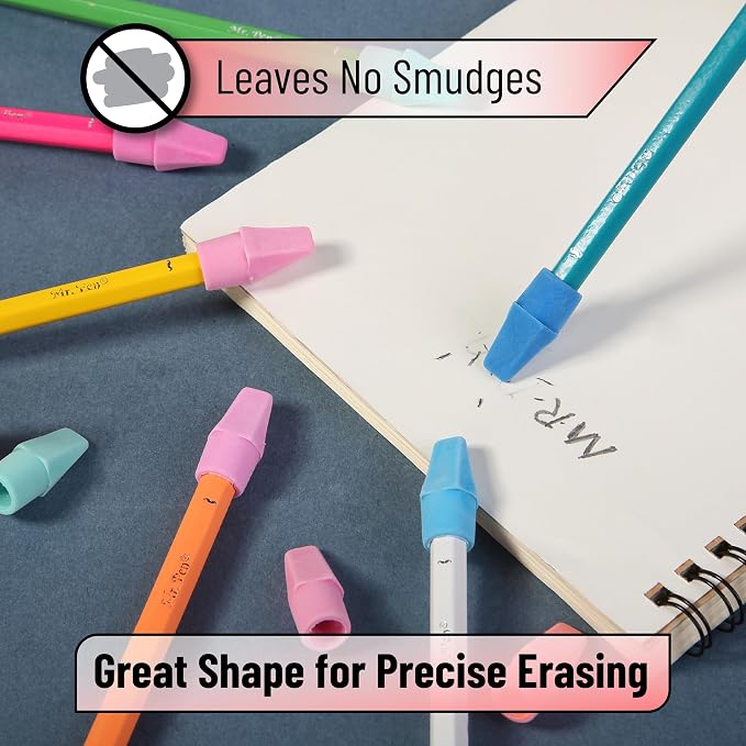 Mr. Pen- Pencil Erasers Toppers, 120 Pack, Latex Free, No Smudge | Mr Pen - Image 5