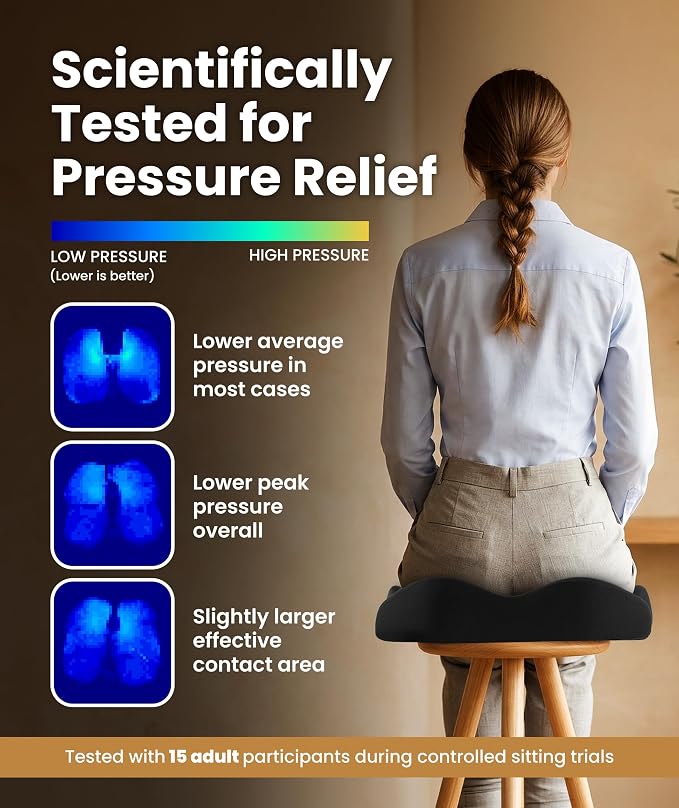 Everlasting Comfort Doctor Recommended Memory Foam Seat Cushion - Image 3
