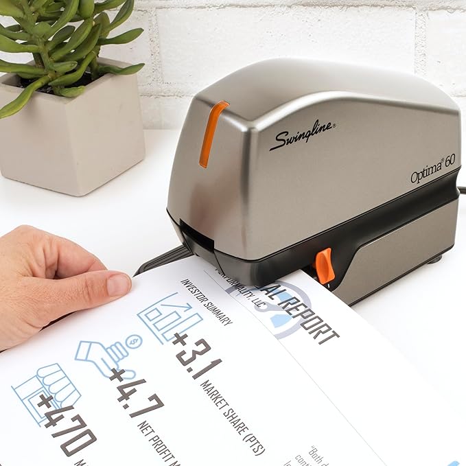 Swingline Electric Stapler, 60 Sheet Capacity, Optima 60, Jam Free, Auto or - Image 2