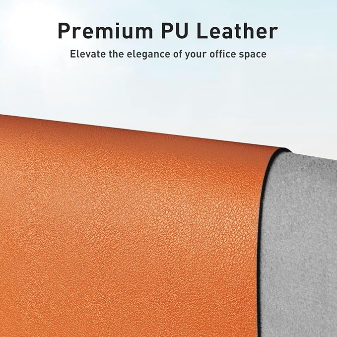 Aothia Leather Desk Pad Protector, Office Desk Mat, Large Mouse Pad, Non-Slip - Image 2