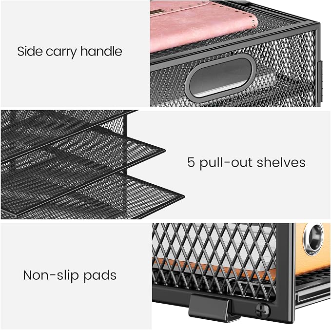 Lavatino 2 Pack 8-Tier Office Desk File Organizer, Letter Tray Paper Organizer - Image 3