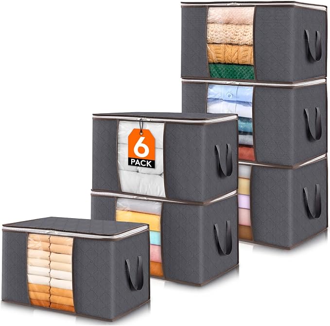 Lifewit 6 Pack Clothes Storage Bins by Lifewit