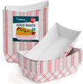 SPARGOS Disposable Food Trays 3lb – Heavy Duty Red Paper Boats by Spargos