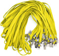 Bird Fiy Yellow Lanyards 100 Pack Bulk Badge Lanyards by BirdFiy