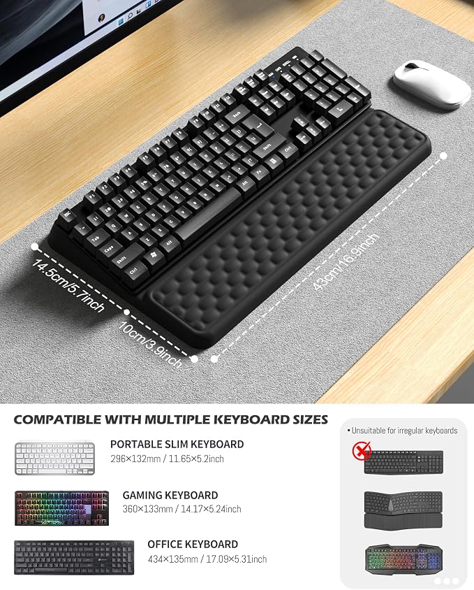 Computer Keyboard Stand with Wrist Rest, Keyboard pad with Wrist Support - Image 6