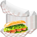 50 Pack Checkered 2Lb Paper Food Boat Trays Disposable Paper Boats Containers by MotBach
