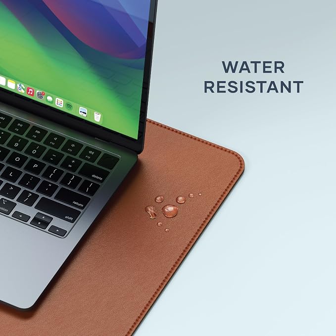 Satechi Vegan Leather Desk Mat, Large Mouse Pad Scratch and Water Resistant - Image 3