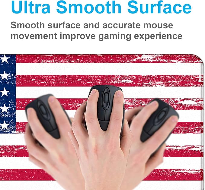 American Flag XXL Large Mouse Pad, Gaming and Home Stitching Side Table Mat | - Image 4