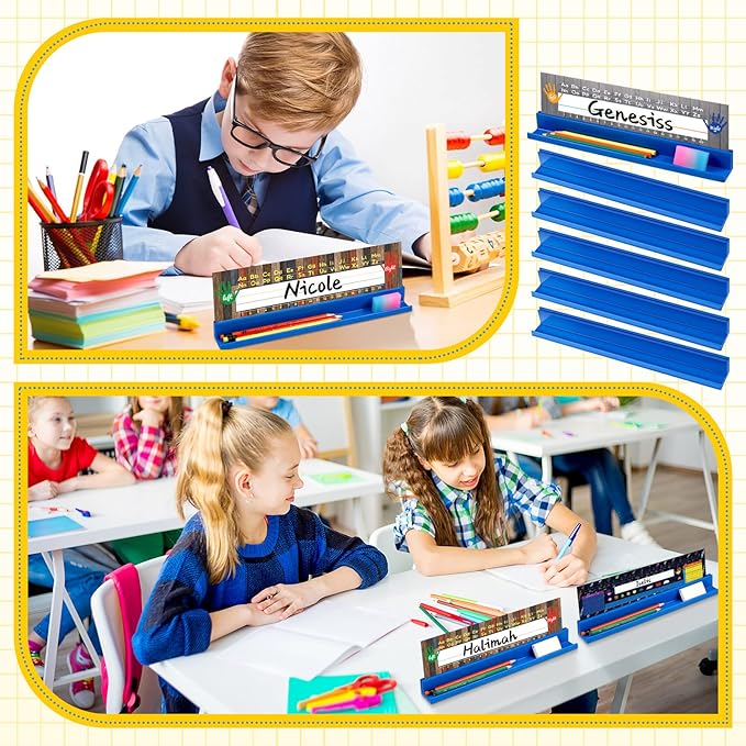 PerKoop 25 Pcs Classroom Desk Name Plates Holder - Image 6