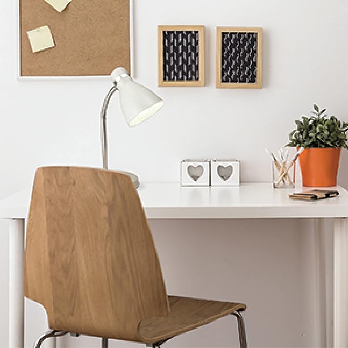 Newhouse Lighting Oxford White Metal Flexible Classic Goose Neck Design Desk or - Image 3
