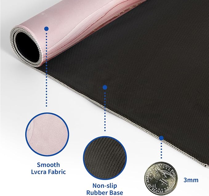 Rose Gold Marble Mouse Pad Abstract Marble Mouse Pad 31.5x11.8 Inch Texture - Image 6