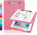 Sooez Glitter Clipboard with Storage, Cute Clip Boards 8.5x11 with Storage by Sooez