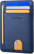 Buffway Slim Minimalist Front Pocket RFID Blocking Leather Wallets by Buffway
