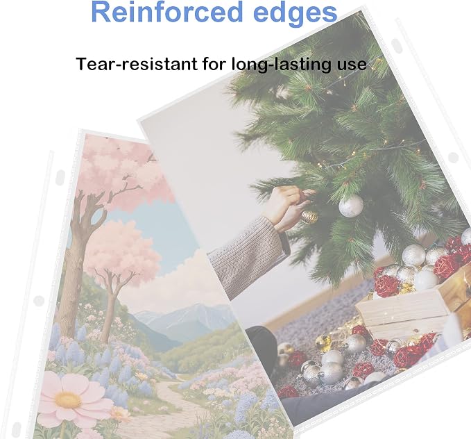 Seashell 100 Pack Clear Sheet Protectors 8.5 x 11 Inch, Page Protector - Image 4
