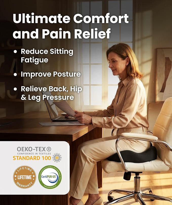 Elevate Series by Everlasting Comfort Doctor Recommended Memory Foam Seat - Image 2