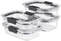 Rubbermaid Brilliance Glass Food Storage set of 4 containers 8 total pieces by Unknown