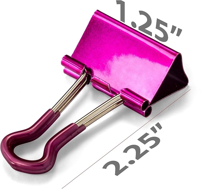 Officemate 31054 Easy Grip Medium Binder Clips, 6 packs of 12 clips each - Image 2