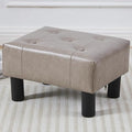 Small Foot Stool Ottoman, Faux Leather Footstool Ottoman Foot Rest by FIMIVIBI