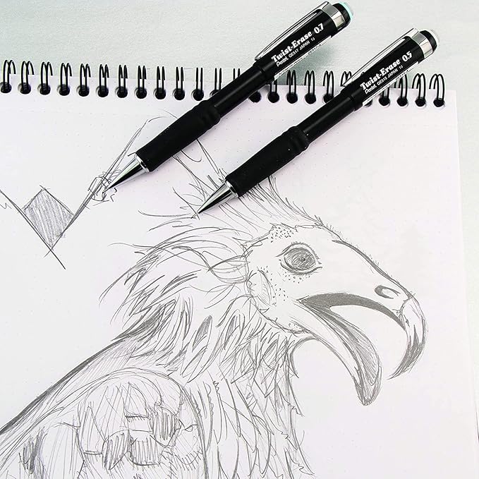 Pentel Mechanical Pencil 0.5 mm Twist Erase III, Twist Up Eraser, Pre-Loaded - Image 5