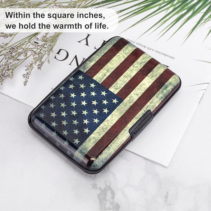 ELFISH Mini RFID Aluminum Wallet Credit Cards Holder Business Card Case Metal - Image 6