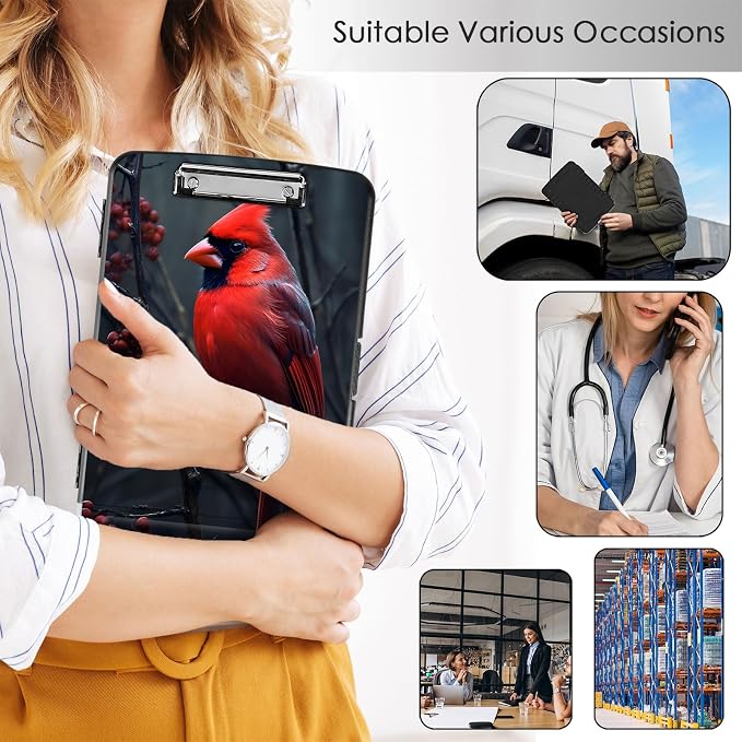 Clipboard with Storage, Office Supplies Nursing Clipboards Folder with Pen - Image 4