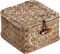 Hipiwe Handwoven Seagrass Basket Bin Small Decorative Shelf Basket Boxes by Hipiwe