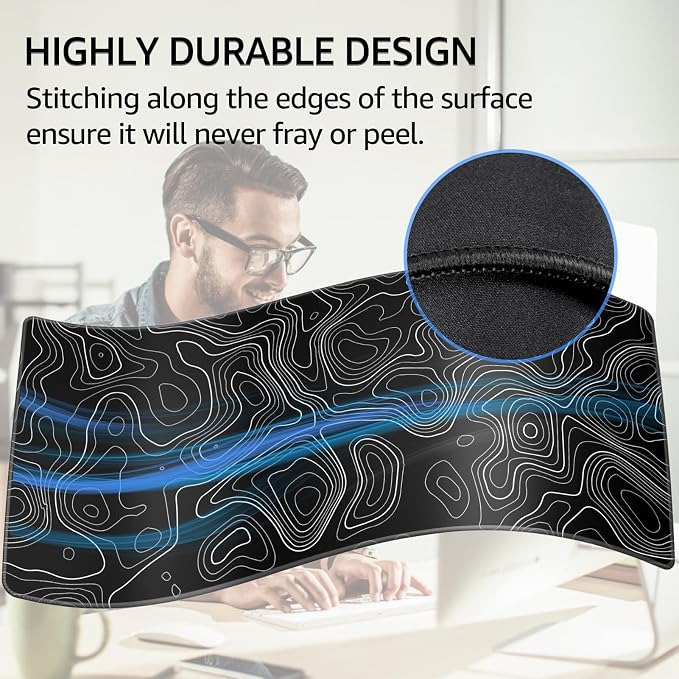 KTRIO Large Gaming Mouse Pad, 31.5 x 15.7 in, XXL | Smooth Micro-Weave Surface - Image 3