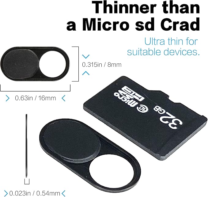 imluckies 6 Pack Webcam Cover Slide, 0.023 inch Ultra-Thin Metal Camera Cover - Image 2