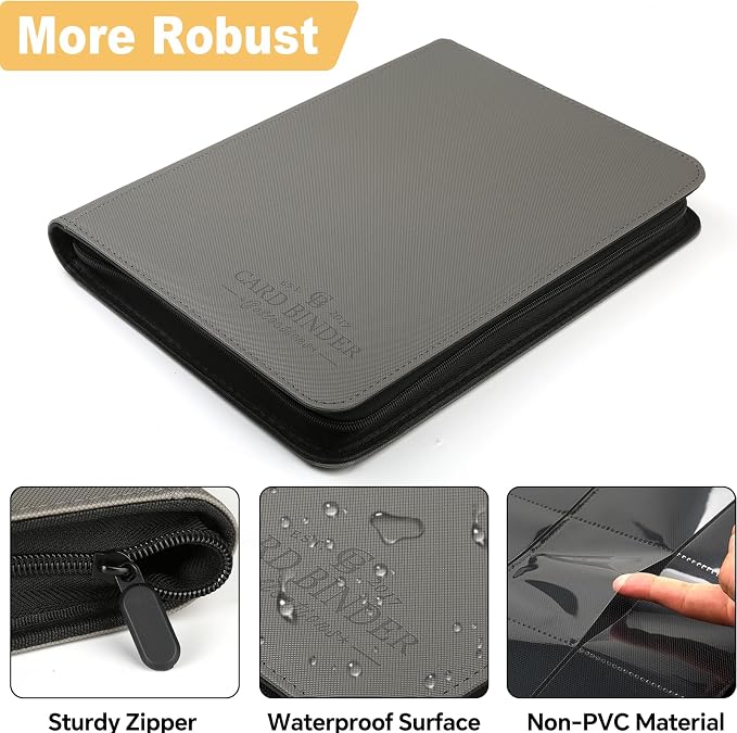 9 Pockets Card Binder, Premium Zip Trading Card Binder, 540 Double Sided Pocket - Image 3