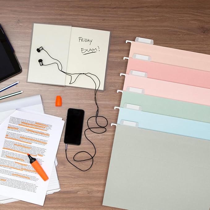 High Capacity Blue Hanging File Folders, Pastel Colors, Heavy Duty - Image 6