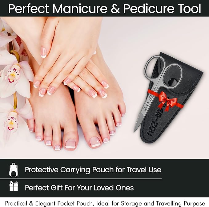 Straight Nail Scissors for Men & Women – German Quality Stainless Steel – Small - Image 6