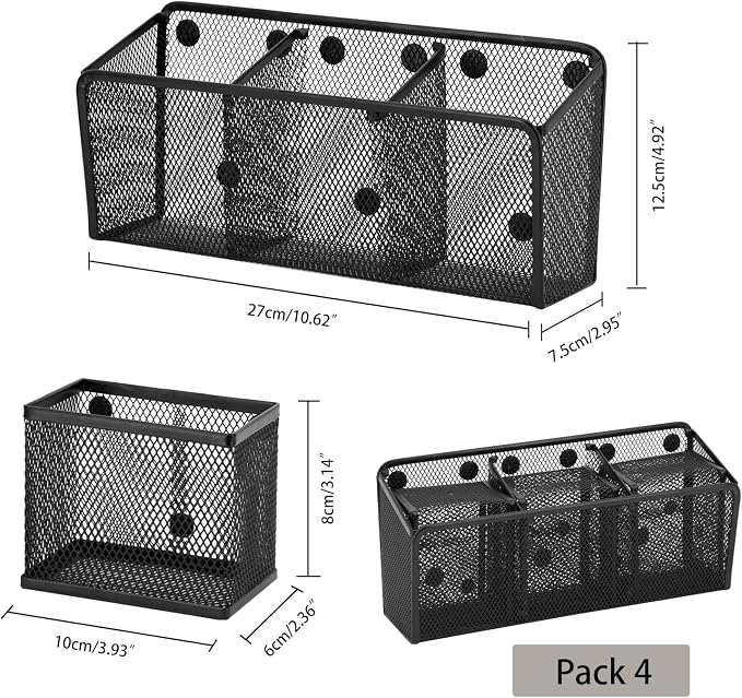 Neudeco Magnetic Pencil Holder, Locker Shelf Organizer, - Image 2