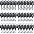 Laumoi 80 Pcs Retractable ID Badge Holder Name ID Badge Reel Clips Keychain Bulk by Unknown