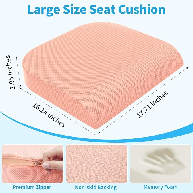 TranquilRelax Large Seat Cushion, Memory Foam Cushion - Image 3