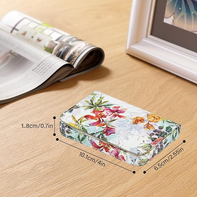 Business Card Holder，PU Leather Business Card Case Color Printing Pattern Card - Image 4